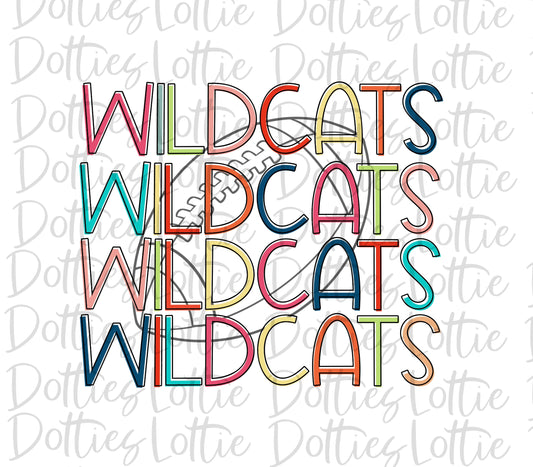 Wildcats Football - PNG - Football - Sublimation design - Digital Download