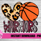 Warriors Basketball Png - Mascot Sublimation Design - Digital Download
