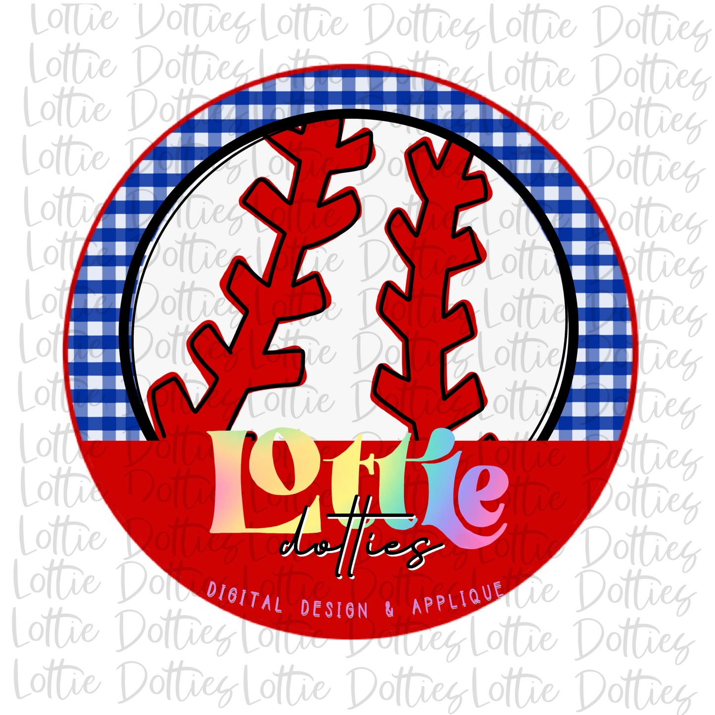 Baseball Circle  - PNG - Baseball Sublimation- Digital Download -Royal  and Red