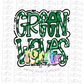 Green Waves - PNG -Green Waves Sublimation - Digital Download