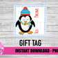 Christmas Gift Tag Png - Penguin Gift Tag - Christmas Gift tags