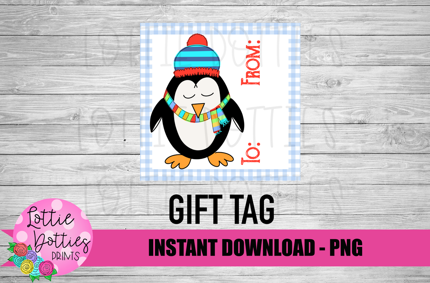 Christmas Gift Tag Png - Penguin Gift Tag - Christmas Gift tags