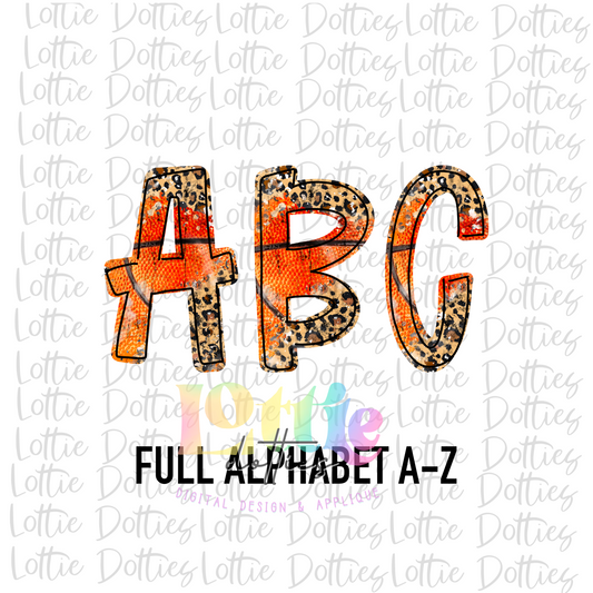 Basketball Alpha - Alphabet Clipart - Instant Download  - Alpha Pack