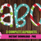 Christmas Faux Applique Alphabet - Alpha Pack  - Christmas Alpha Pack