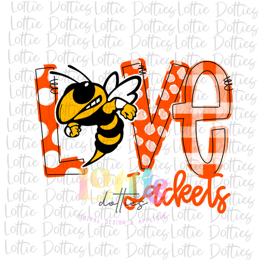 Love Jackets - Orange PNG - Jackets sublimation design - Digital Download