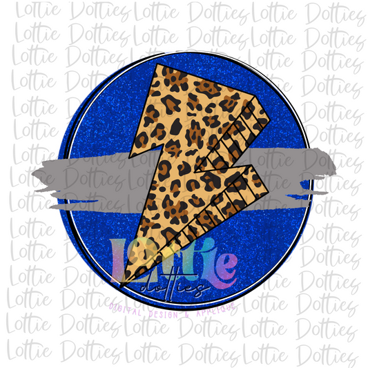 Royal and Gray Circle Design PNG - Blue and Gray - Digital Download