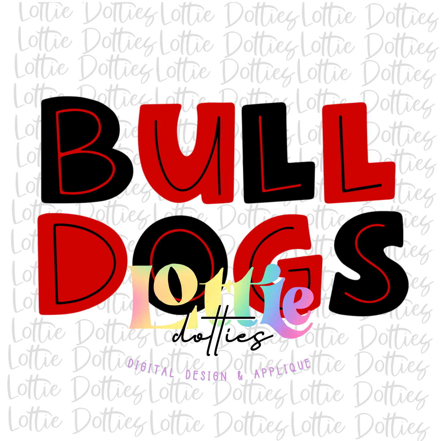 Bulldogs -  PNG - Bulldogs  -  sublimation design - Digital Download - Red and Black