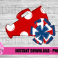Megaphone PNG - Cheer Design - Red and Navy Megaphone Sublimation