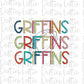 Griffins Football - PNG - Football - Sublimation design - Digital Download