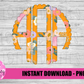 Orange Blossom Floral Scallop Alphabet - Alpha Pack - Alphabet Clipart - Instant Download - Patriotic