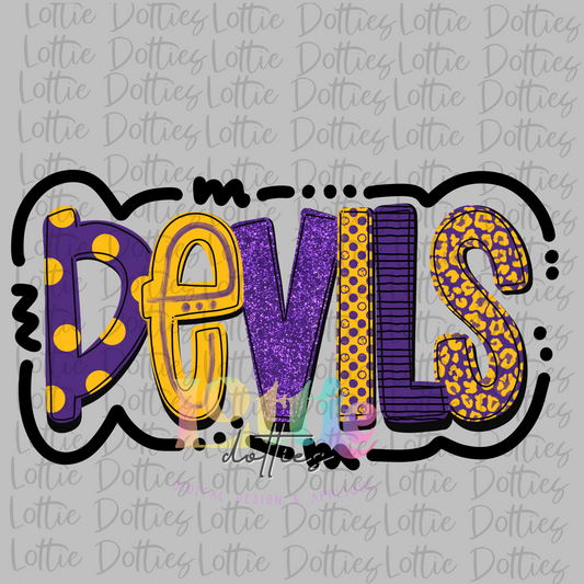 Devils Png - Devils Sublimation Design - Digital Download