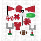 Cardinal Football and Cheer Elements - Football Alpha Pack add ons - Football Clipart - Digital Download - PNG