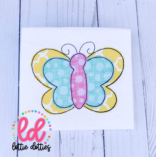 Butterfly Applique Design - Machine Embroidery - Instant Download