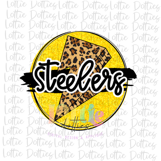 Steelers Cirlce PNG - Steelers Sublimation Design - Mascot