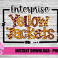 Enterprise Yellow Jackets PNG - Yellow jackets PNG - Instant Download - Digital Download