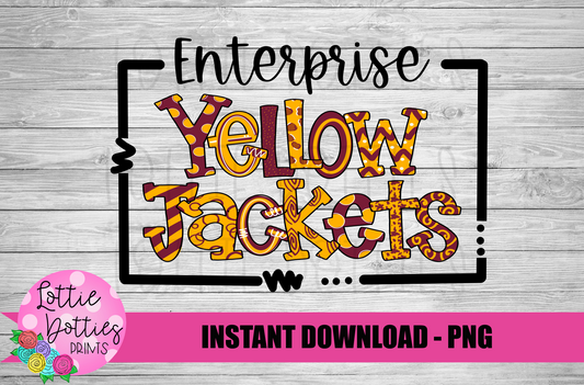 Enterprise Yellow Jackets PNG - Yellow jackets PNG - Instant Download - Digital Download