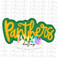 Panthers  PNG - Panthers Sublimation  - Digital Download Green and Gold