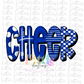 Cheer png - Cheerleader Sublimation File - Royal and WHITE - Instant download - Digital Download