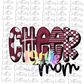 Cheer Mom Png - Cheerleader Sublimation File - Maroon and White - Instant download - Digital Download