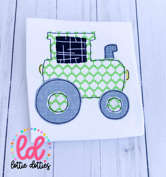 Tractor Applique Design - Machine Embroidery - Instant Download - Farm Applique