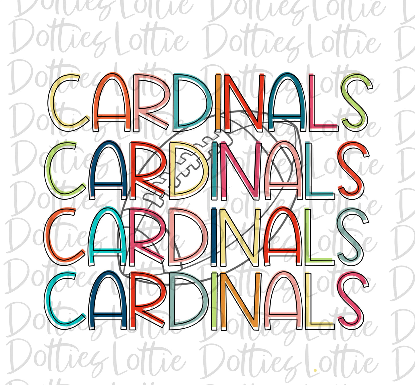 Cardinals Football - PNG - Football - Sublimation design - Digital Download