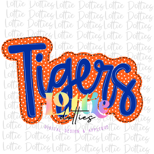 Tigers PNG - Tigers sublimation design - Digital Download - Orange and Royal