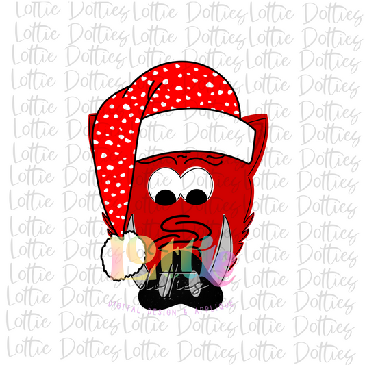 Razorback Santa Hat Png - Sublimation Design- Digital Download