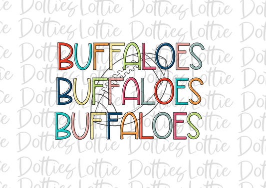 Buffaloes Football - PNG - Football - Sublimation design - Digital Download
