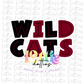 Wildcats  PNG - Wildcats -  sublimation design - Digital Download Blue and Black