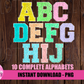 Spring Silver Chenille Alphabet - Alpha Pack - Alphabet Clipart