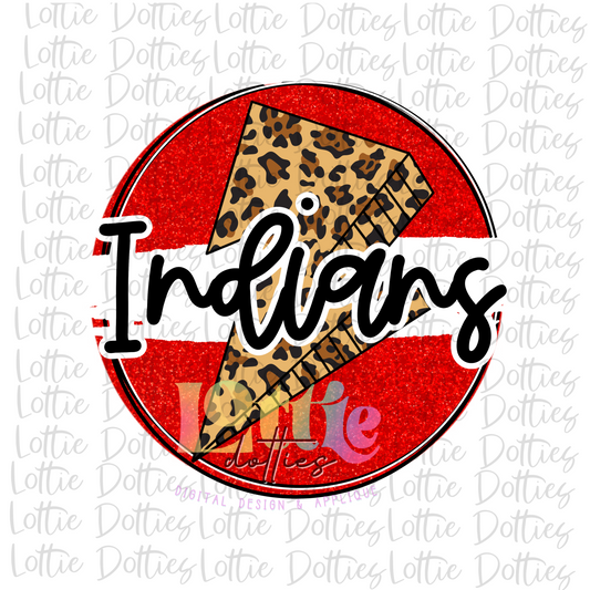 Indians PNG - Indians Circle - Sublimation Design - Digital Download -  Red and white