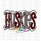 Huskies PNG   - Instant Download - Digital Download - Sublimation Design - Maroon and Gray