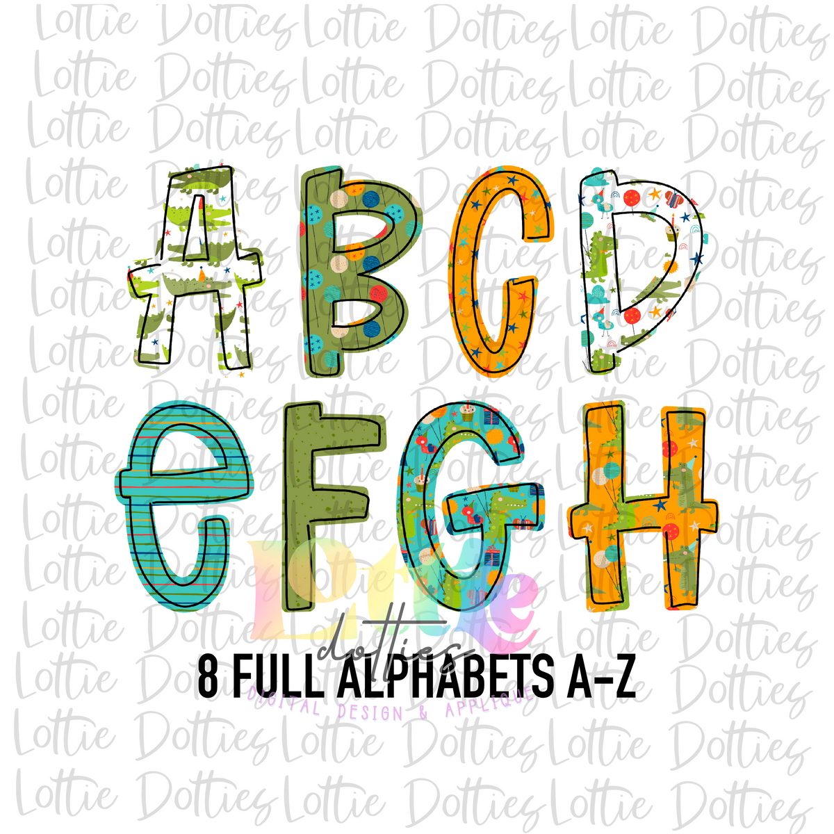 Snappy Birthday Alpha - Alpha Pack - Alphabet Clipart - Instant Downlo ...