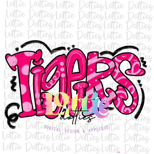 Tigers PNG - Tigers sublimation design - Pink - Digital Download
