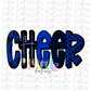 Cheer lPng - Cheerleader Sublimation File - Royal and Black - Instant download - Digital Download