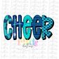 Cheer Png - Cheerleader Sublimation File - Navy and Teal - Instant download - Digital Download
