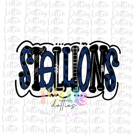 Stallions PNG - Stallions -  sublimation design - Digital Download