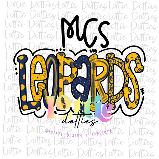 Leopards PNG - Leopards Sublimation - Digital Download - Navy and Gold