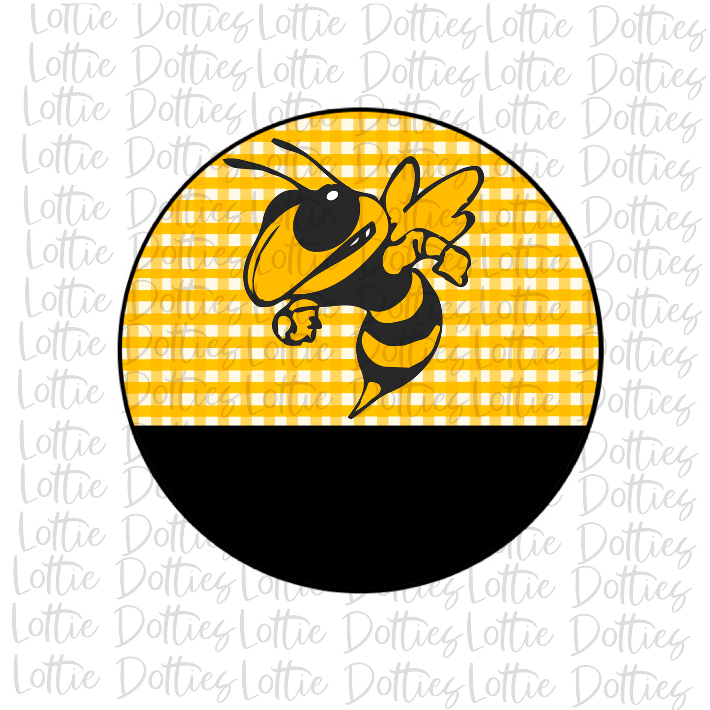 Yellow Jacket or Hornet Circle Png - Yellow Jacket Sublimation Design - School Spirit Design - Digital Download