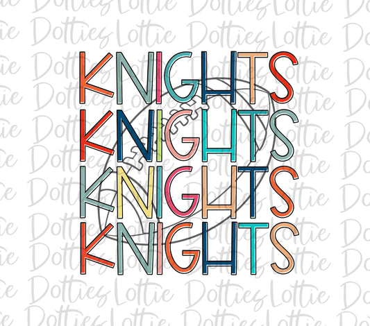 Knights Football - PNG - Football Sublimation design - Digital Download