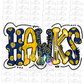 Hawks Png - Mascot  Sublimation Design - Digital Download