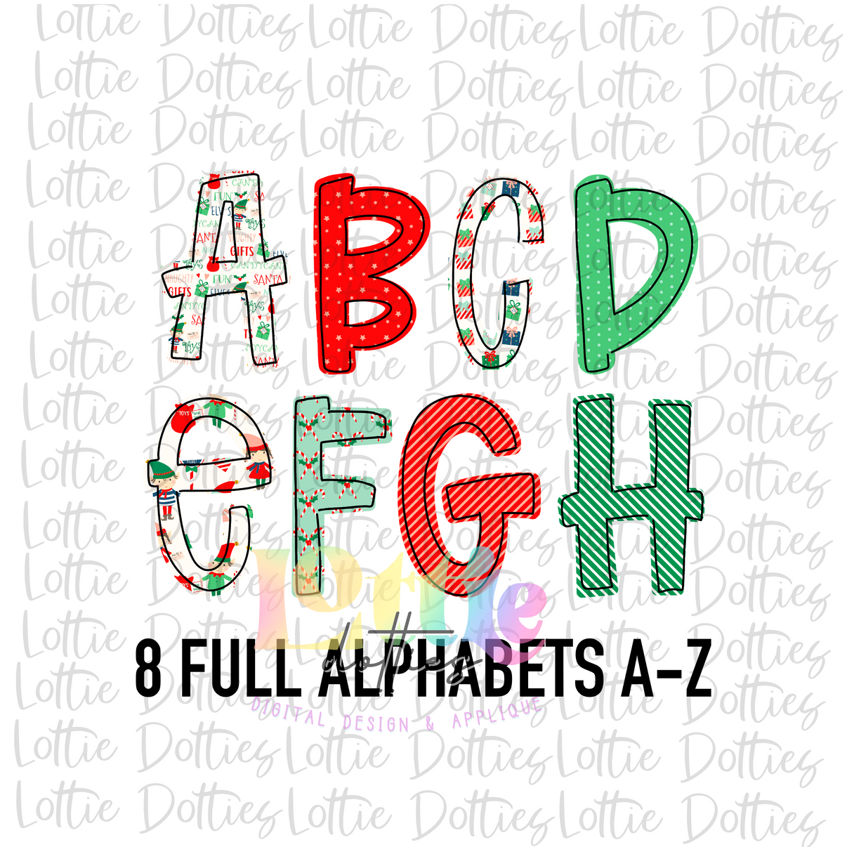 Elfie Alpha Pack - Christmas Alphabet Clipart - Instant Download ...