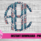 Floral Scallop Monogram Alphabet - Alpha Pack - Alphabet Clipart - Instant Download