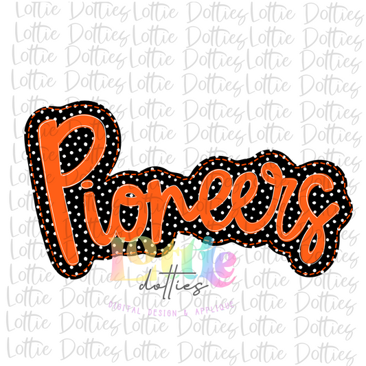 Pioneers Png  -  Pioneers black and orange Sublimation - Digital Download