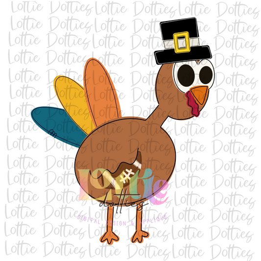 Turkey Football Png - Thanksgiving Sublimation Design- Digital Download