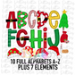 Christmas Santa Alphabet - Christmas Alpha Pack - Alphabet Clipart - Instant Download