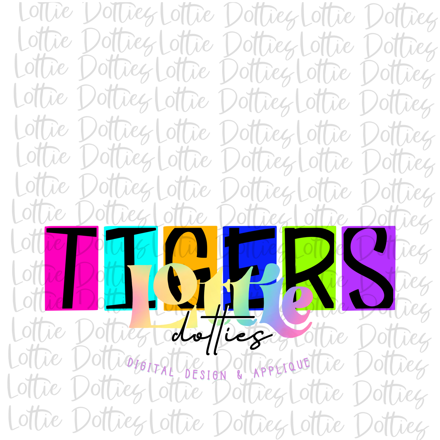 Tigers PNG - Tigers -  sublimation design - Digital Download - Neon Box