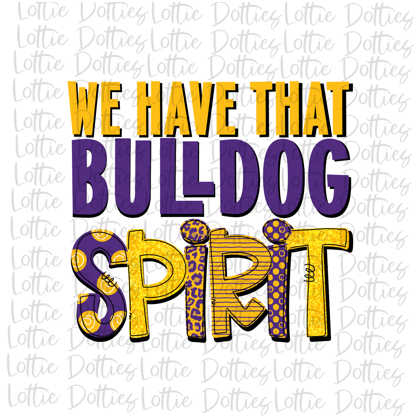 Bulldog Spirit - PNG - bulldogs sublimation design - Digital Download