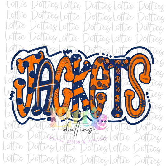 Jackets Png - Sublimation Design- Jackets  Orange and Navy Sublimation- Digital Download