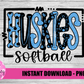 Huskies Softball PNG - Softball Sublimation Design